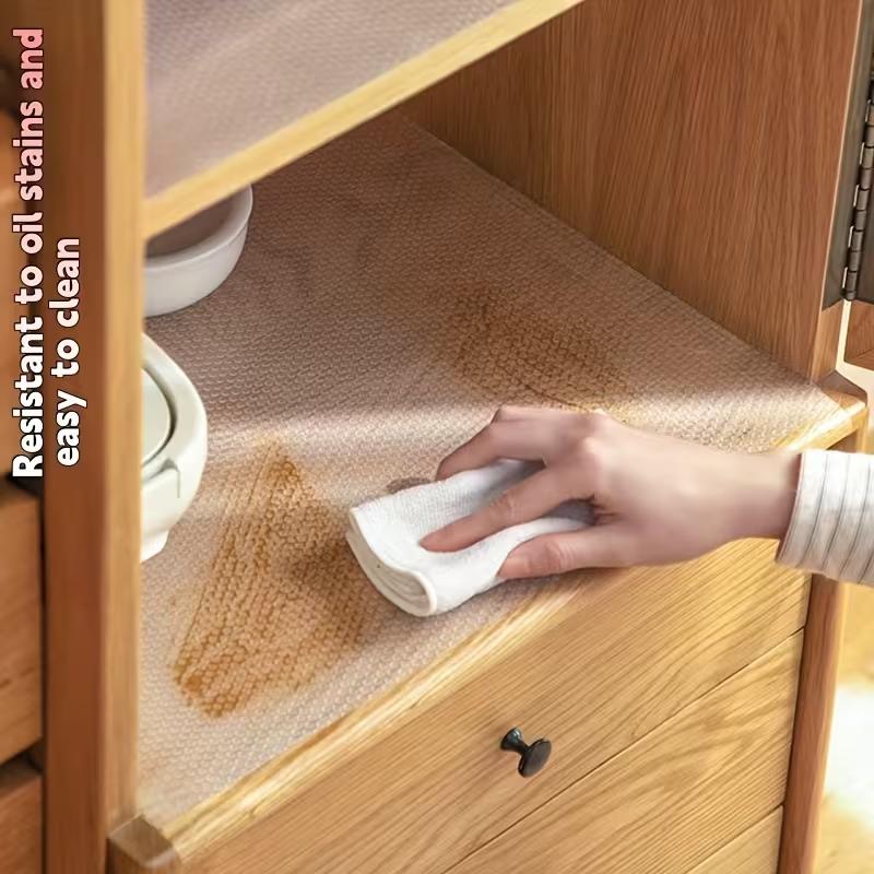 1 roll of white washable, oil-resistant, non-slip drawer liner, suitable for cabinets, drawers, and shoe cabinets