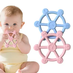 3 Packs Baby Teething Toy for 3-6 6-12 Months - Baby Teether Chew Infant Toys 3-6 Months Soft Silicone Hand Teethers for Babies 24 Months,Easy to Grasp Teething Relief Stocking Stuffers
