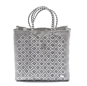 MEDIUM SILVER AZTEC TOTE BAG