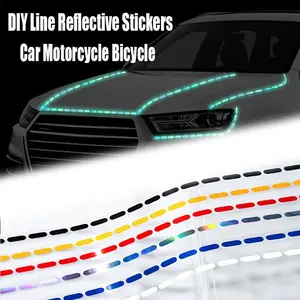 Reflective line stickers suitable for cars and motorcycles, self-adhesive wheel decorations, car wheel ornaments
