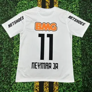 2012 2013 Santos Home White Retro No.11 Neymar Short Sleeved Soccer Jersey