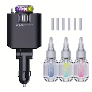3-in-1 Multifunctional Car Charger - Perfume Diffuser, Purple Starry Sky Ceiling Light, Dual 80cm / 32inch Retractable Cables, Durable and Tangle-Free, Air Freshener Car Perfume - Perfect Christmas Birthday Gift