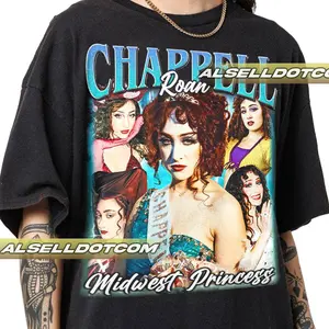 Limited Chappell Roan Midwest PrincessVintage Shirt Gift for Woman anda Man- Cotton Unisex T-Shirt, Crew Neck, Size S- 3XL, Menswear Top, Womenswear Top Underwear Streetwear chappell roan green shirt jeans
