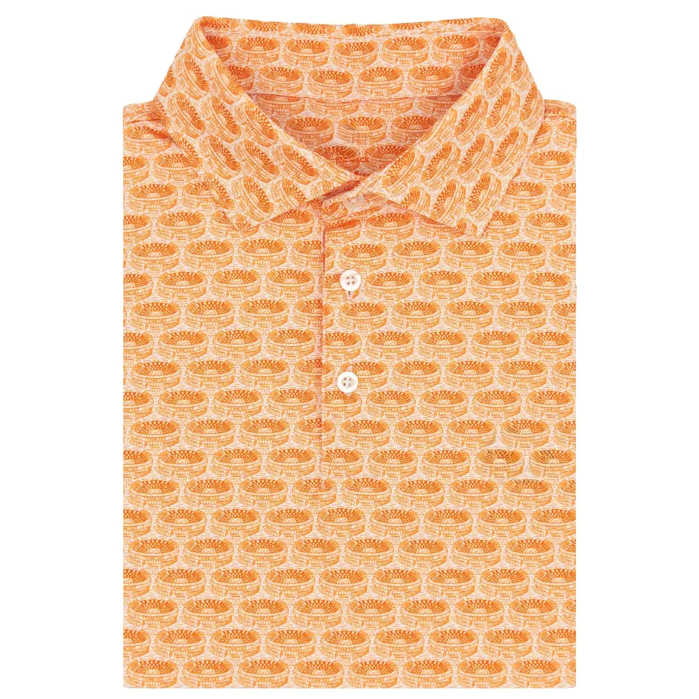 The Tennessee Neyland Stadium Men's Short Sleeve Collegiate Polo, Printed Polo Shirts, Golf Polo Gift, Unisex Golf Top, Golf Polo Shirt, Gift For Men
