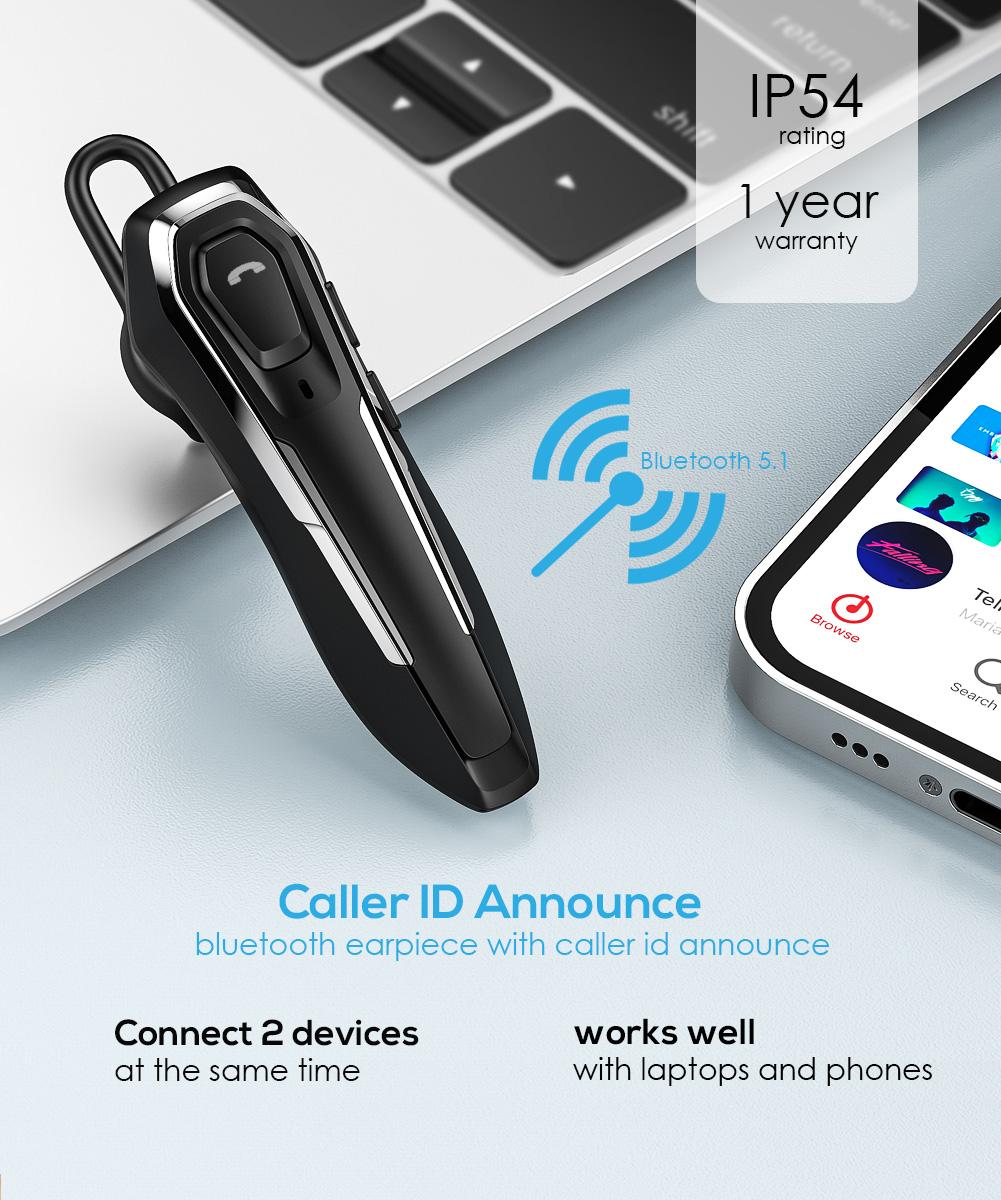 Noise-cancelling Bluetooth headphones for Office, Bluetooth 6.0 Headset, Multi-Device Connection, Fast Switching, AI Noise Cancelling Calls