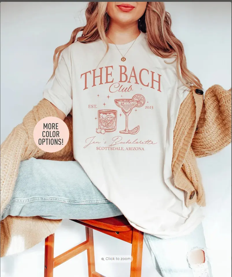 The Bach Club Shirt, Custom Location Bachelorette Shirt, Personalized Bride Shirt, Future Bride Shirt for Bridal Party, Bridesmaid Shirt