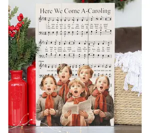 Sincere Surroundings 16" Here We Come A-Caroling Rustic Pallet