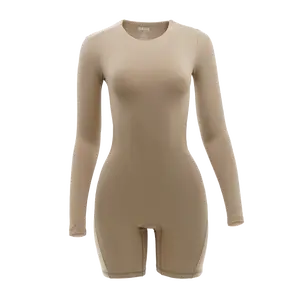 Backless Long Sleeve Romper