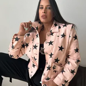 Pink Star Jacket - Women's Casual Style - Womenswear