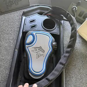 Minn Kota Ultrex Trolling Motor Pedal Pad, 6.5"x10" Marine Foam Pad with Bass Logo, Non-Skid Grip and Peel & Stick Adhesive for Fishing Anglers