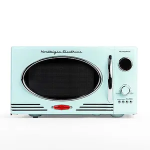 Nostalgia Retro 800-Watt Countertop Microwave Oven in Aqua