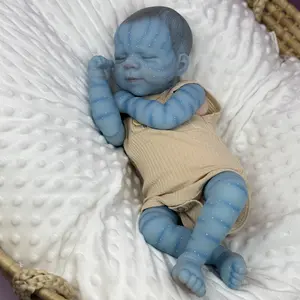 GUESSBELLY 19 Inch 48 CM Asleep Reborn Baby Doll Toy For Girl Vinyl Limbs Cloth Body Lifelike Doll Peculiar Birthday Gift