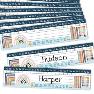 Classroom Name Plates | Set of 25 | Classroom Supplies Sticky Label Adhesive Vinyl Decal Elementary School
