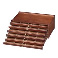 6-Drawer Storage Box-Walnut