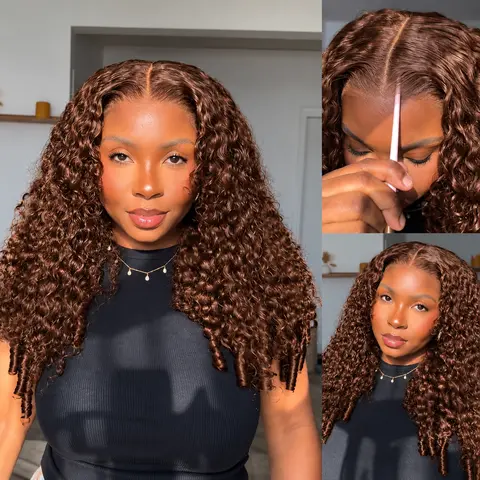 [NEW IN] QTHAIR Glueless Wear and Go Wigs Human Hair #4 Brown Color 250% Density 5x5 HD Lace Front Wigs Full Burmese Curly 99J Burgundy Pre Cut Lace Wigs for Black Women #TikTokShopFallDealsForYou