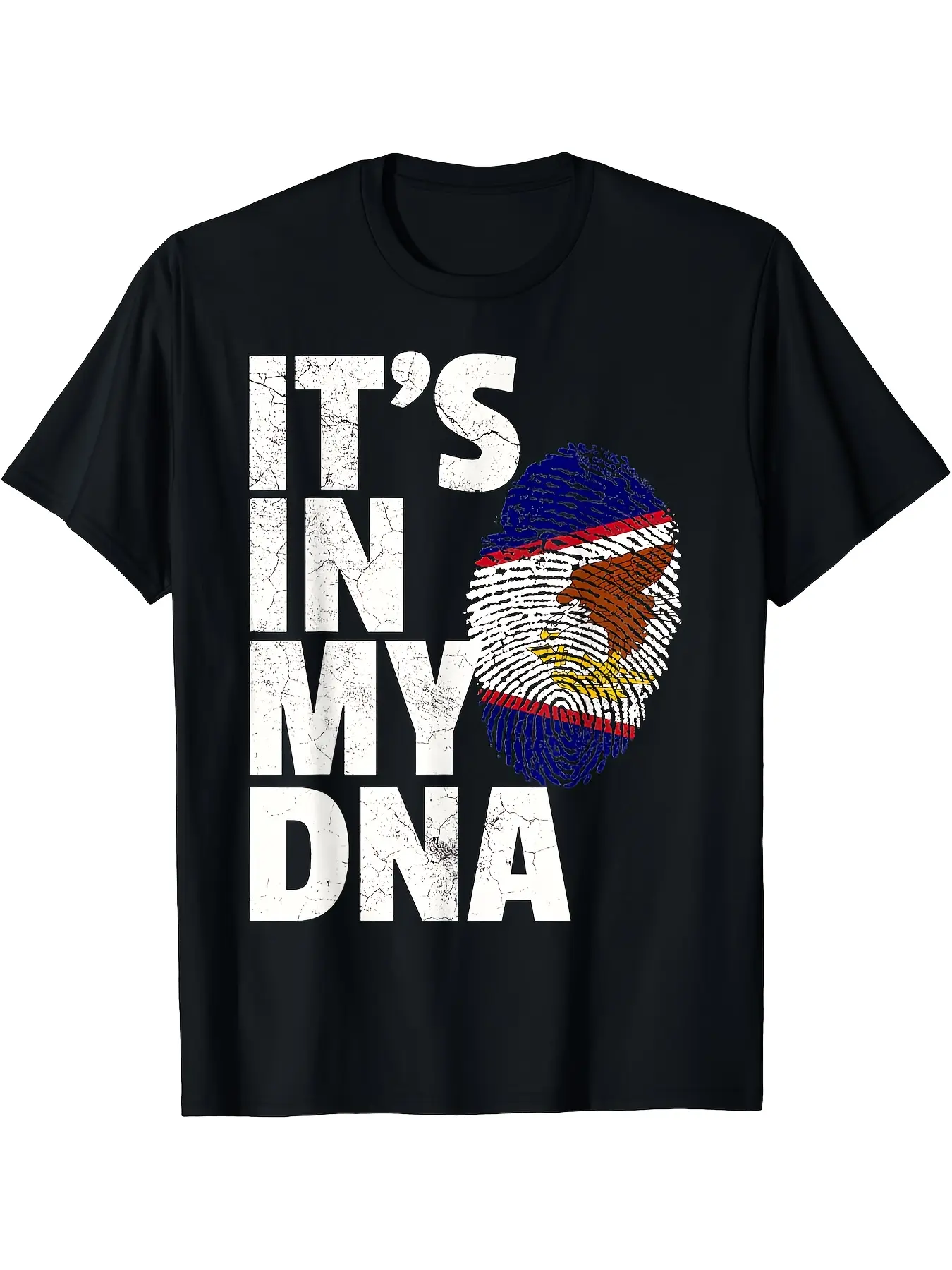 This Black Casual T-Shirt Features The American Samoa Flag And Symbolizes Samoan Pride And Heritage.It Has a Geometric Design, a Regular Fit, And Is Machine Washable, Making It Suitable for All Seasons.with Short Sleeves And a Round Neck