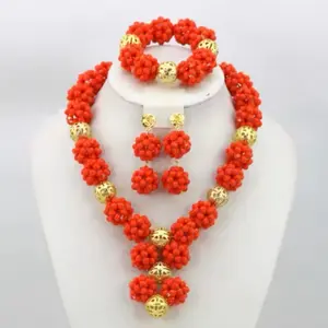 African/Nigerian Wedding Crystal Beads, Necklace, Earrings and Bracelet Set, Nigerian Wedding African Beads, Bridal Jewelry, Available In different colors