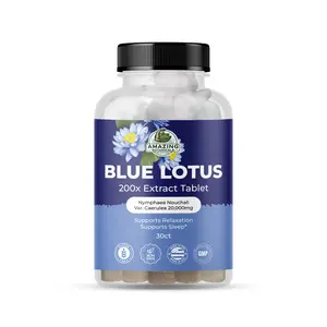 Blue Lotus 200X Extract Tablets – Nymphaea Caerulea Supplement – Relaxation & Calm Support – Multiple Sizes