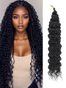 Water Wave Hair Extensions, 30 Inch Wavy Hair Pieces, Wavy Synthetic Hairpiece, Water Wave Synthetic Twist Crochet Hair Crochet Braids Ombre Curls Deep Wave Braiding Hair Extension, Deep Wavy Curly