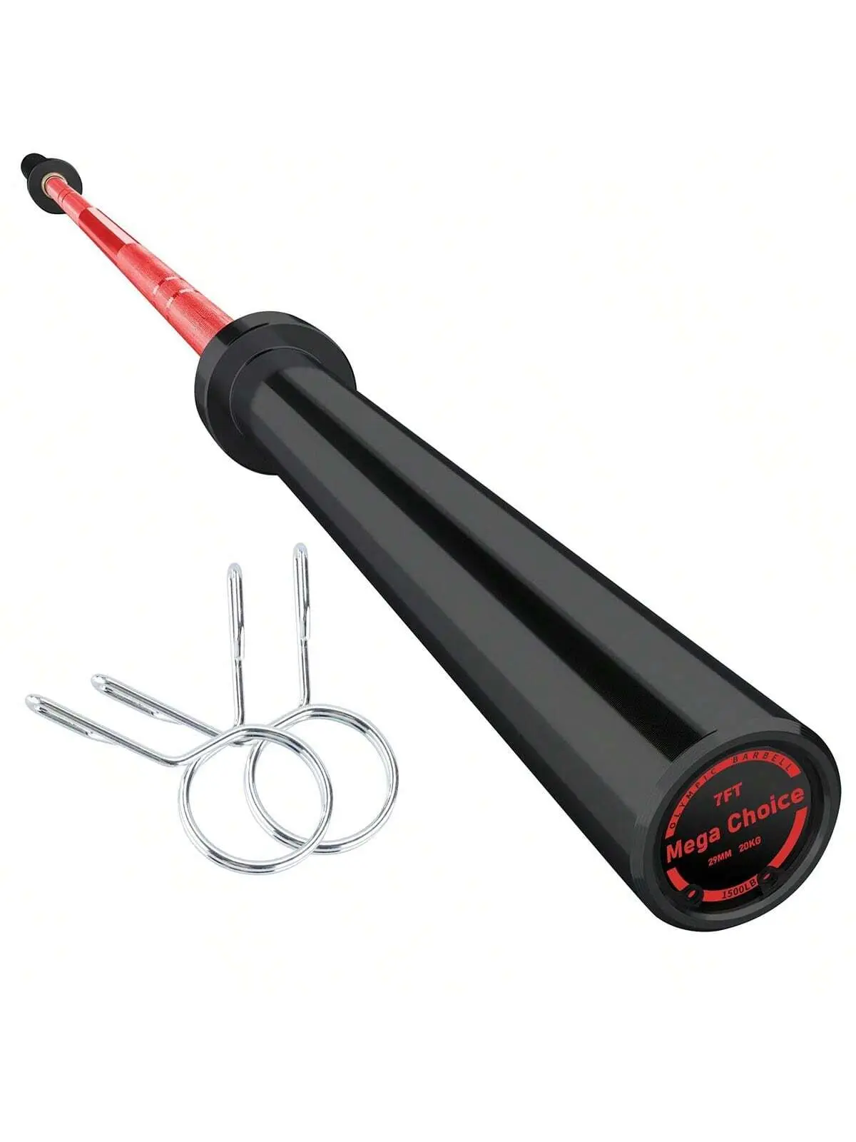 7Ft 45LBS Alloy Steel Weightlifting Barbell Bar - 2" Standard Weight-Fit, 1500LBS Load Capacity, High-Traction Knurled Grip, Hybrid Home Gym Powerlifting & Bench Press Equipment