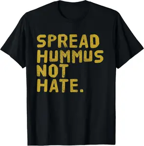 100% Cotton Hummus Tshirt Funny Vegan Vegetarian T-Shirt Spread Hummus T-Shirt