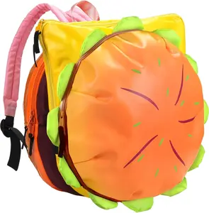Cheeseburger Backpack Multi-compartment Funny Hamburger Backpack