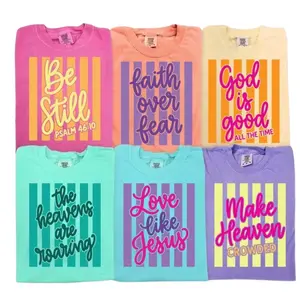 Comfort Colors Neon Shirts, Summer Christian Tops