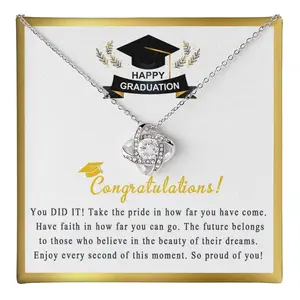 Graduation Gifts for Her 2024, Graduation Necklace for Her, College Graduation Gift, High School, Senior Graduation, Gift From Mom And Dad For Daughter, Senior 2024 Present With Message Card, Jewelry Gifts for Women