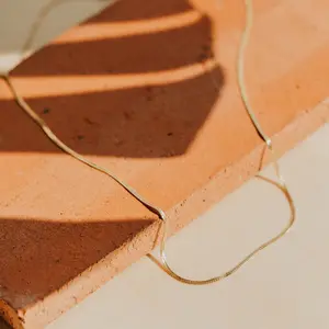 Hello Adorn Herra Chain Necklace - Women's Herringbone Chain - Any Occassion Jewelry Accessory