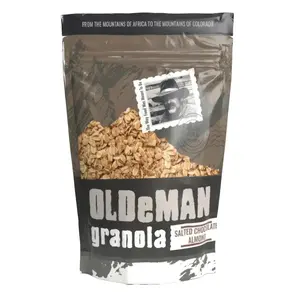 Olde Man Granola Gluten Free Granola - Non-GMO Healthy Granola Cereal - Soft Whole Grain Oats, Butter, Brown Sugar - Handmade in Colorado (Salted Chocolate Almond, 12oz Pack)