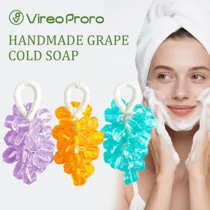 Paul Frank Grape Soap on a Rope – Handmade DIY Decorative Grape Soap, Natural and Gentle Moisturizing and CleansingLong-Lasting Fresh Scent Perfect for Home Décor and BathroomAesthetic & Creative Christmas Gift Choice Body Care Daily