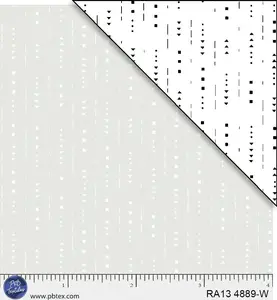 White on White Dotted lines  – 43/45" Wide – 100% Cotton – P&B Textiles