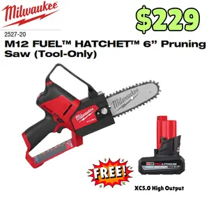 M12 FUEL™ HATCHET™ 6” Pruning Saw with FREE XC 5.0 Battery M12 FUEL™ HATCHET™ 6” Pruning Saw with FREE XC 5.0 Battery