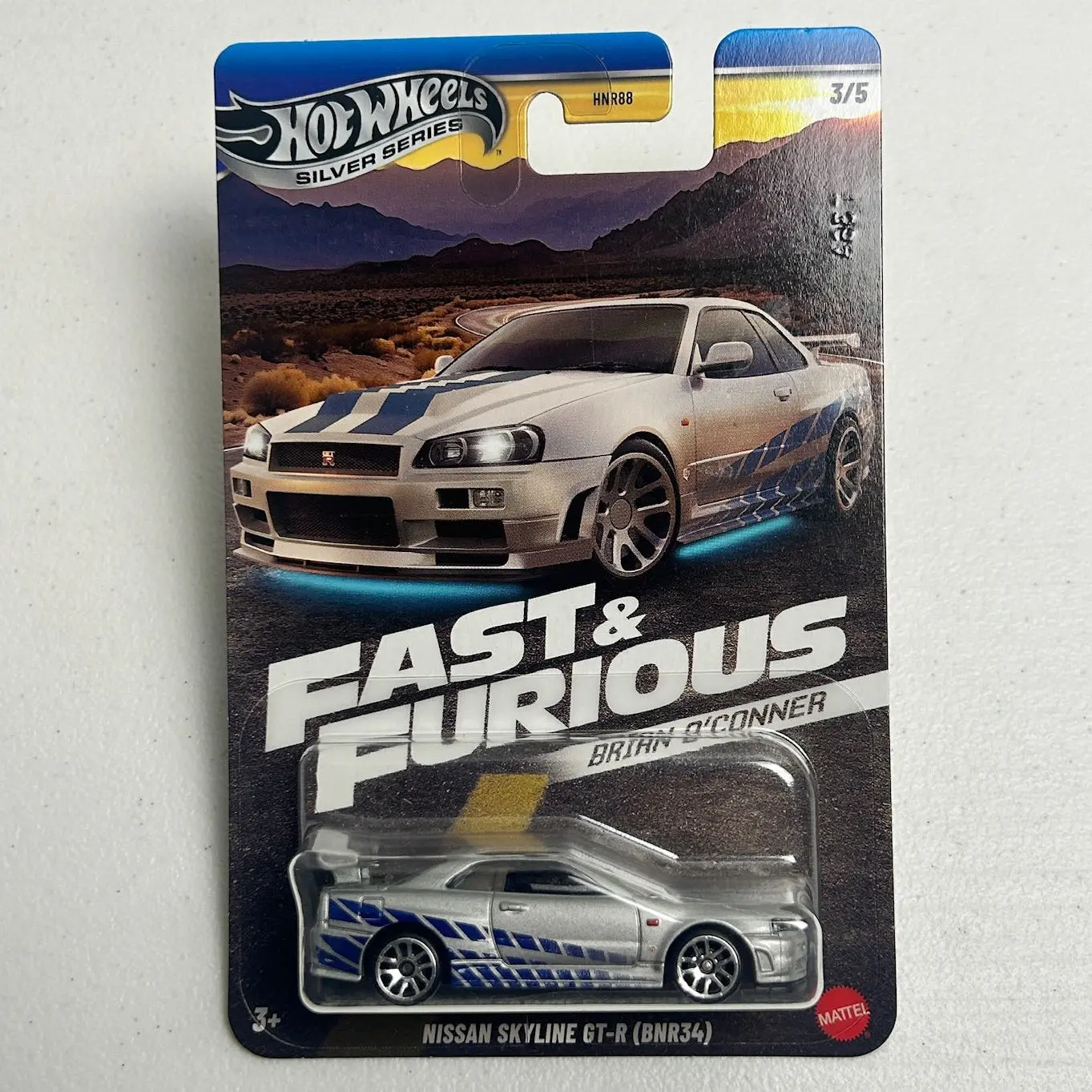 Hot Wheels 1:64 Fast & Furious 2 Fast 2 Furious Nissan Skyline GT-R (R34) Brian O'Conner