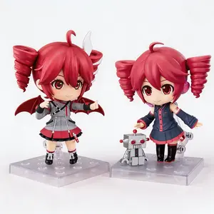 2344# 2890# Kasane Teto Inspired Q Version Figures, Synthesizer V AI Ver. & Teto 2.0 Chibi Action Figure, Cute Pink Hair Anime Collectible Toy, SET OF 2 Available, Room Display Gift for Fans