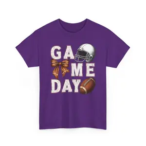 Funny Game Day T-shirt Sports lovers Football shirt for women girls Unisex Heavy Cotton Tee