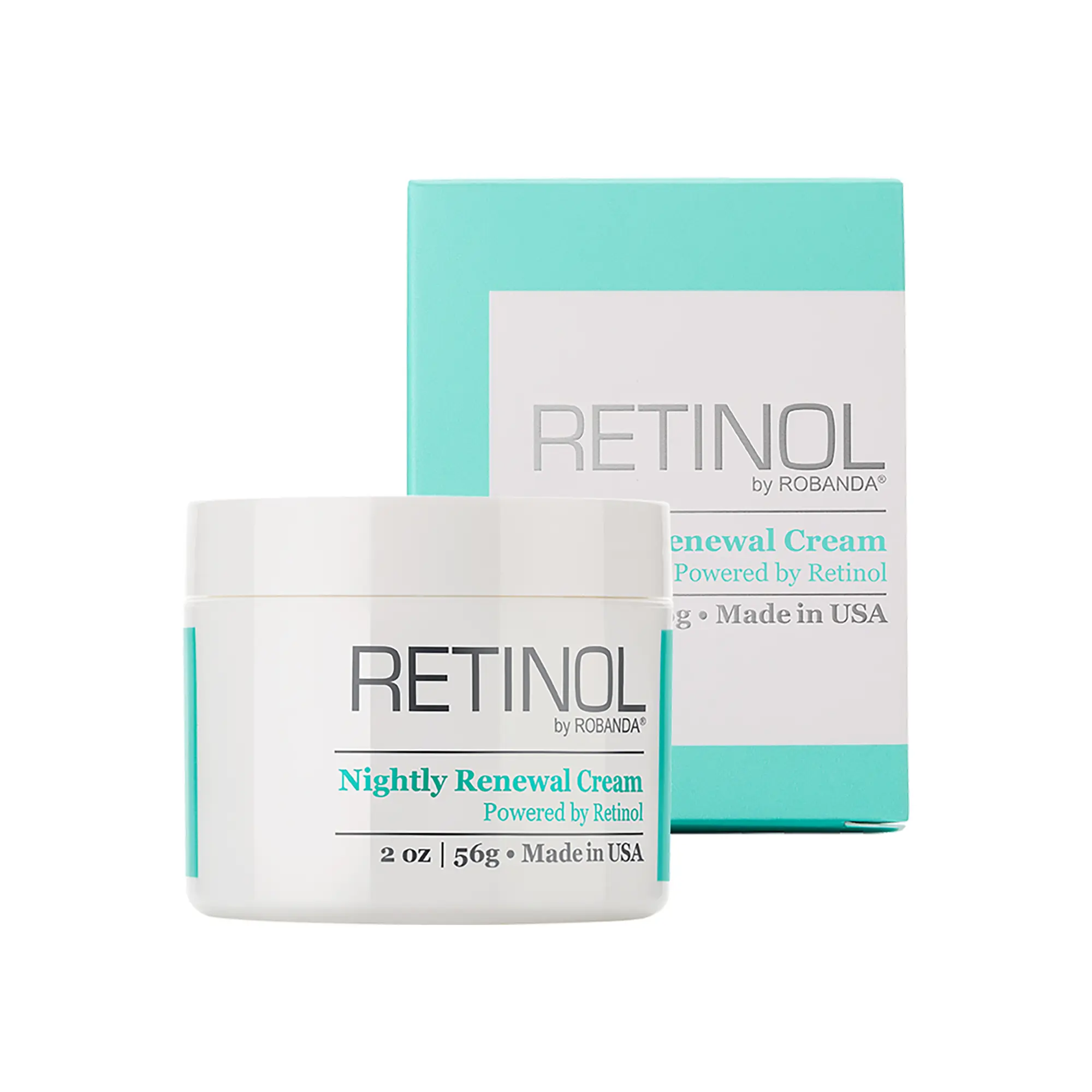 Retinol by Robanda Nightly Renewal Cream │ All in One Age Repairing Night Cream Targets Wrinkles and Fine Lines Moisture Moisturize Moisturizer Skincare