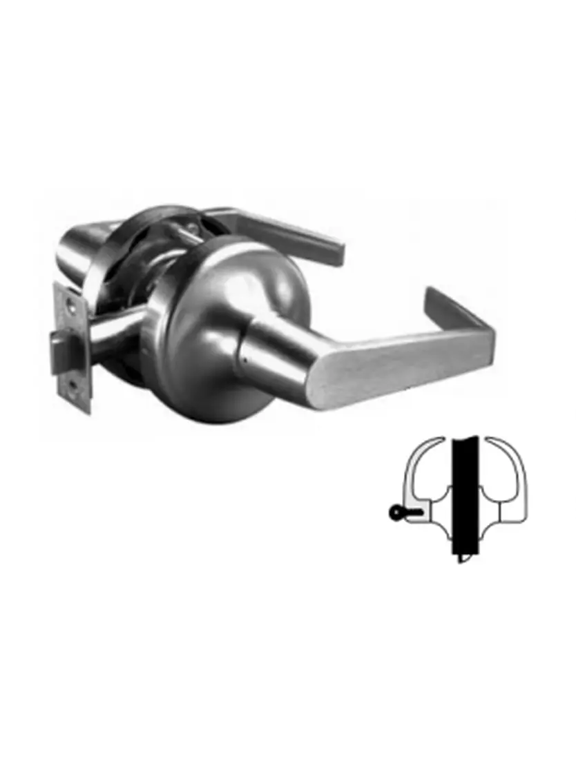Yale AU4604LN626 Grade 2 Commercial Entry Augusta Design Lever Lock, Cylindrical Safety Lock with Para Keyway, Satin Chrome, Backset: 2-3/4", Strike: 1-1/4" Curved Lip, UL Fire Rated Up to 3 Hours
