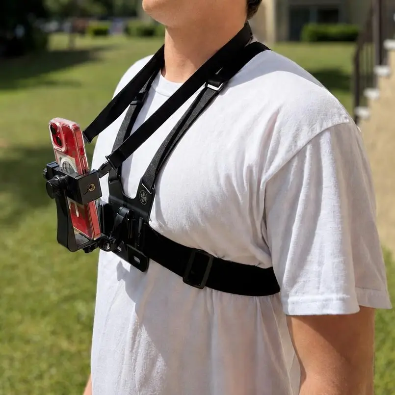 [HiddenSupply] Upgraded Anti-Flop POV Chest Mount for Phone & GoPro Cellphone Adjustable
