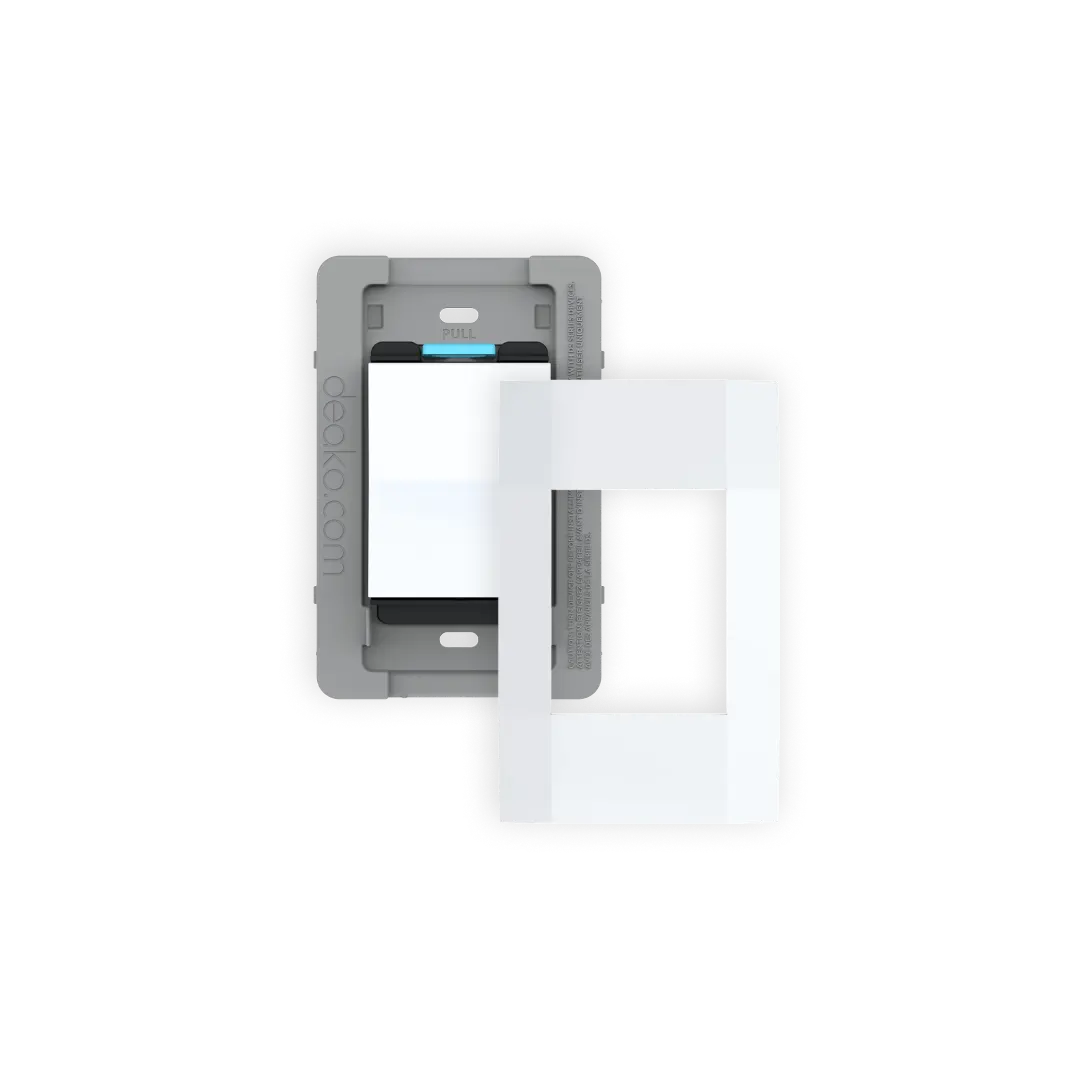 Universal Connector (Backplate) & Faceplate with Single-Pole Simple Rocker Switch