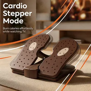 Magic BB Mini steppers for exercise at home,Portable Exercise Stepper Machine for Leg Training, Foldable Leg trainer For calves, ankles, knees,fitness equipment for use while sitting - with anti-slip mat.