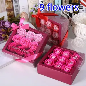 9 Rose Soap Flower Gift Box, Christmas Gift, Mother's Day Valentine's Day Gift, Wedding Housewarming Party Favors, Small Activity Gifts, Beautiful Gift Box