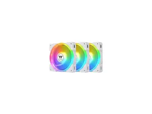 Thermaltake SWAFAN EX 14 ARGB PC Cooling Fan White, 3-Fan pcak, 500 ~ 2000 RPM, Magnetic Connection, Reversable Blades, sync with MB RGB software, CL-F170-PL14SW-A
