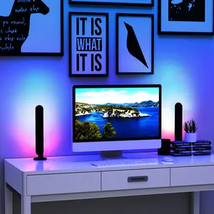 Smart WiFi Bluetooth-compatible RGB LED Gaming Light, Multicolor Led Lights, Music Sync, 80 Dynamic Effects, DIY Desktop Atmosphere Lamp for PC Gamers, Color Changing Decor