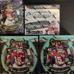Box break 1- no huddle Prizm box 1- purple select blaster box and 2- teal select mega box
