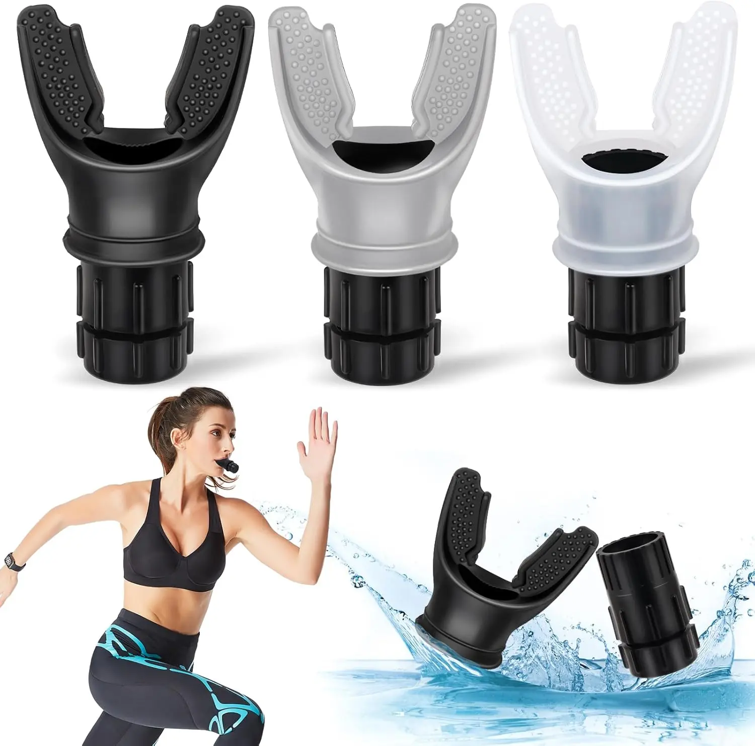 Portable Running Breathing Trainer Device, 1 Count Lung Breathing Trainer, Exercise Trainer with Resistance Adjustable, Easy to Clean and Use