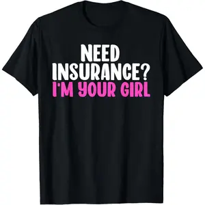 100%cotton Best Insurance Broker Design for Women Girls Insurance Agent T-Shirt