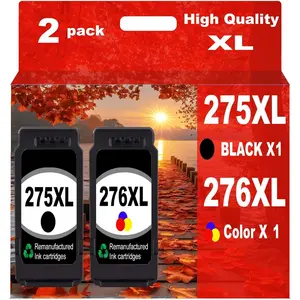 275XL 276XL Replacement for  275 and 276 Ink Cartridges Combo Pack PG275XL CL276XL for PIXMA TR4720 TS3522 TS3500 TR4700 TR4722 TS3720 Printer Ink (Black Color,2-Pack)