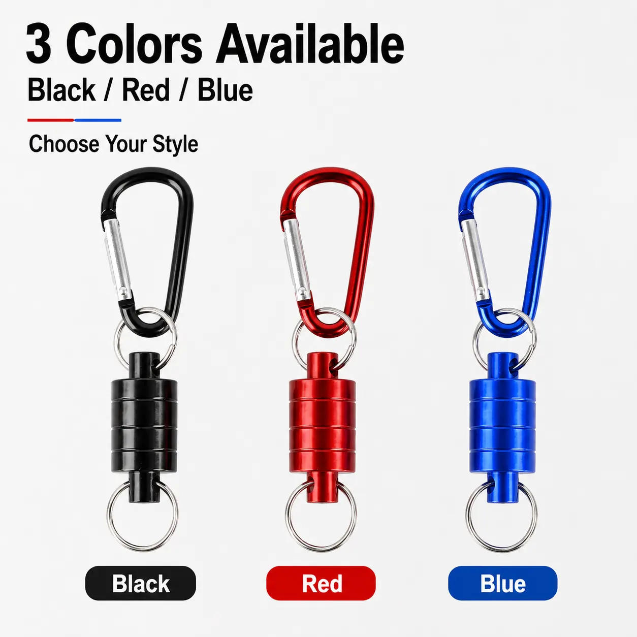 Minimalist Aluminum Alloy Carabiner Clip - Magnetic Quick-Release Gear Holder for Climbing, Outdoor Activities, Backpacks