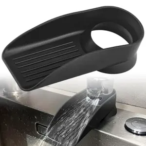Silicone Water Splash Guard for Sink – Black Air Gap Cover and Overflow Spout Extender, Prevents Water Spills and Messes Around Faucet   #homeimprovement   #GadgetGoals